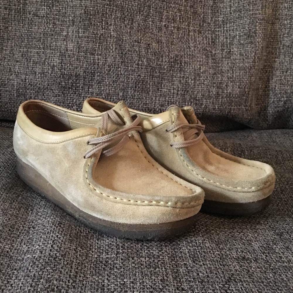 Clark’s Wallabees Tan; women’s size 8